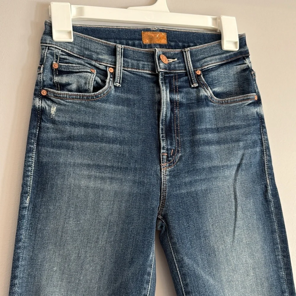 Mother The Insider Crop Step Chew Wash Dancing On Coals 25 distressed raw hem
